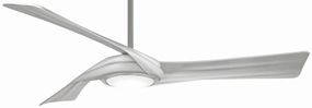 Curl 60"Ceiling Fan Brushed Nickel W/ Silver portable medium fans with handle design