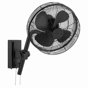 Cyprus 13" Wall Fan Matte Black cool breeze fans for quiet operation