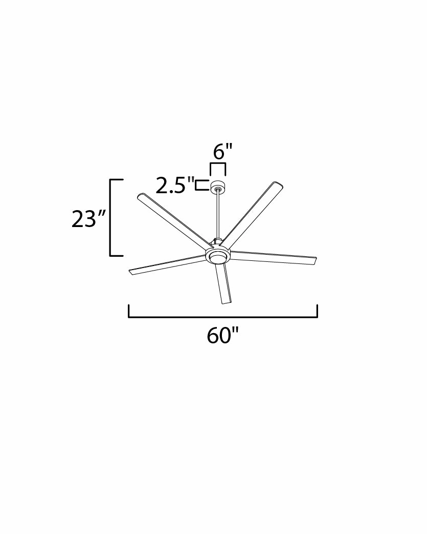 Daisy 60"Ceiling Fan Black / Gold