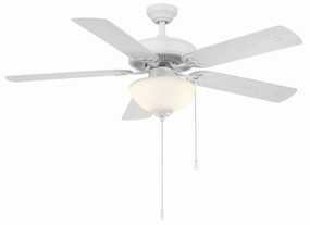 Dalton 52"Ceiling Fan Matte White outdoor exterior fans for patio cooling