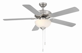 Dalton 52"Ceiling Fan Nickel portable medium fans with handle design