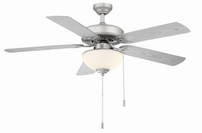 Dalton 52"Ceiling Fan Painted Brushed Nickel outdoor exterior fans for patio cooling