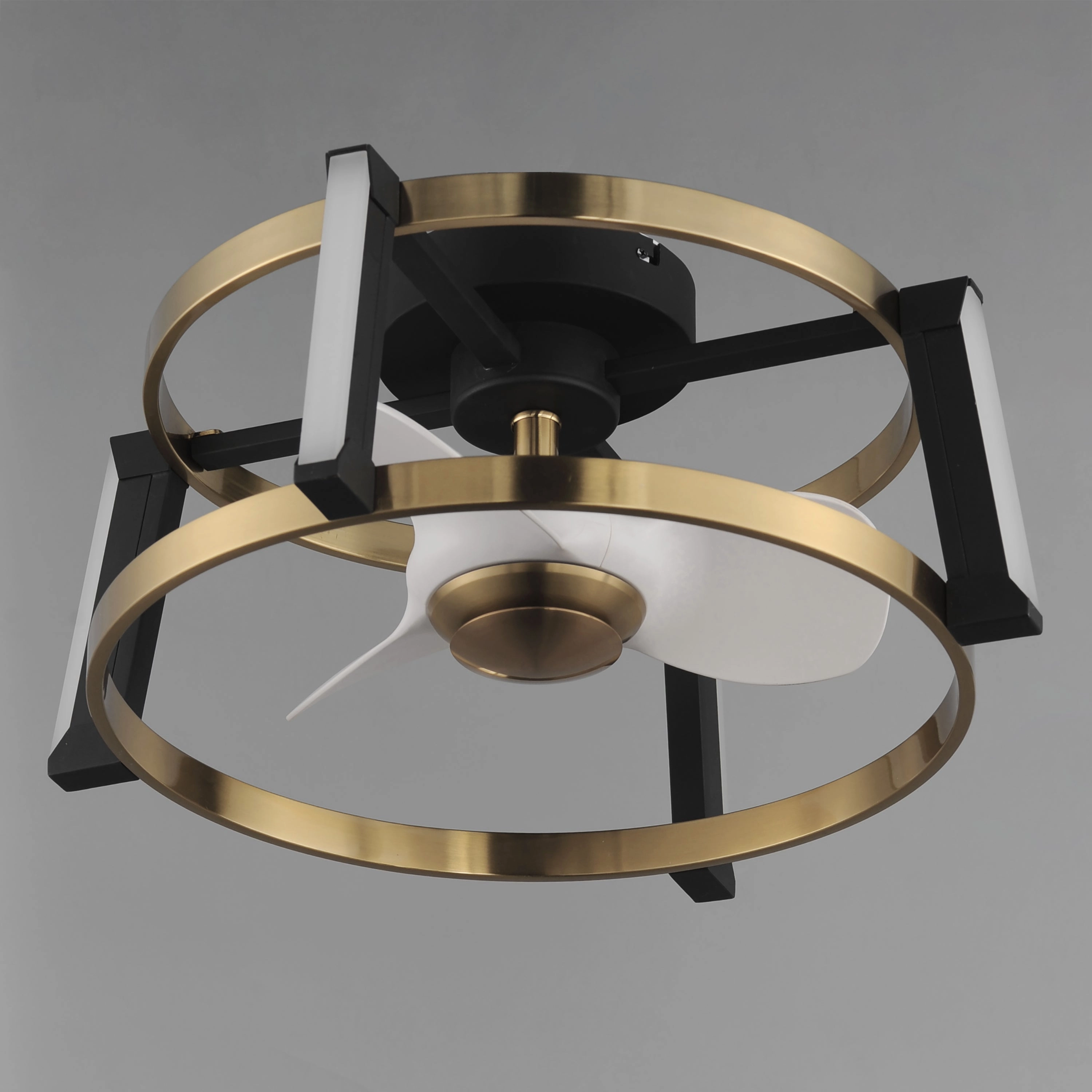 Darling LED Fandelight Black / Natural Aged Brass