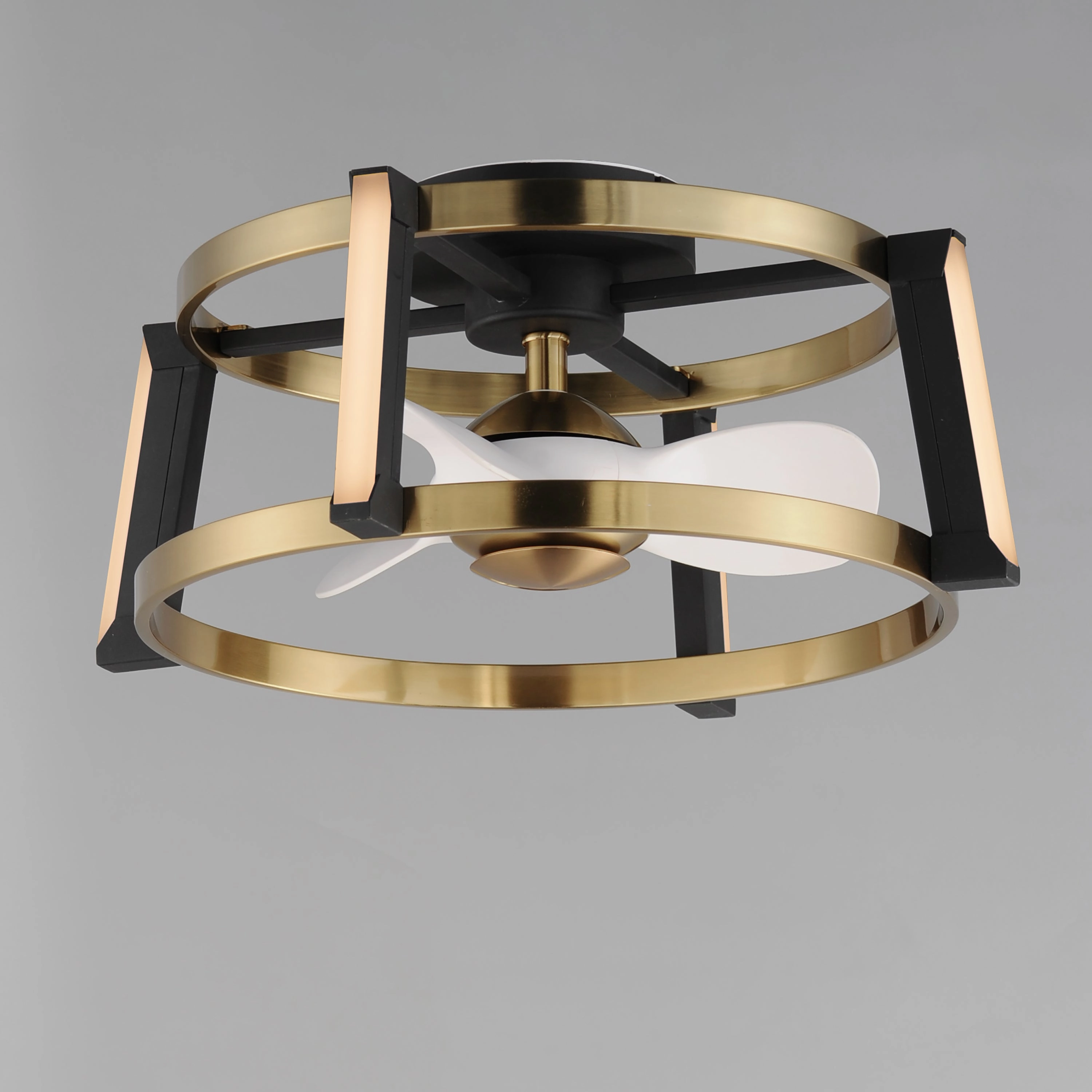 Darling LED Fandelight Black / Natural Aged Brass