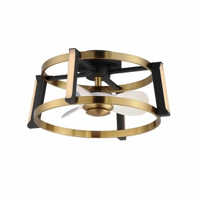 Darling LED Fandelight Black / Natural Aged Brass best small fans for home and travel