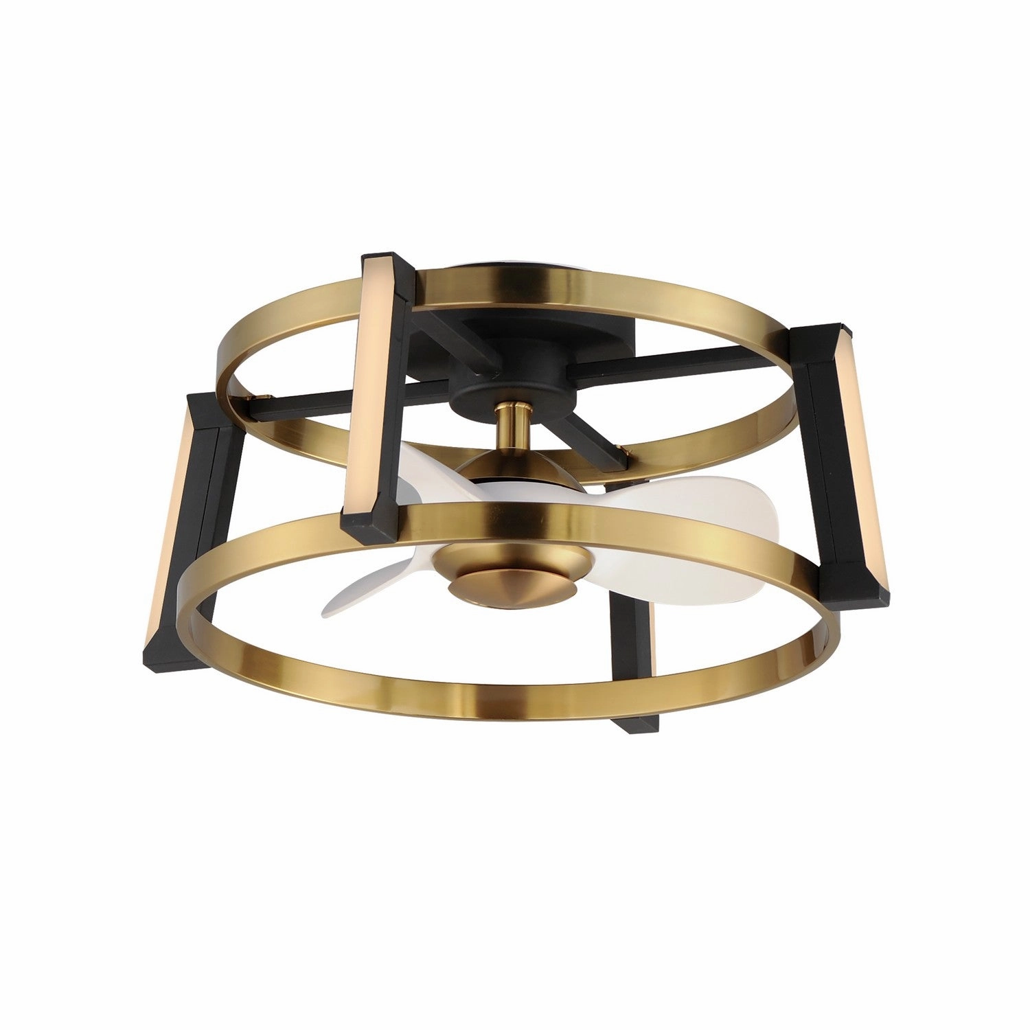 Darling LED Fandelight Black / Natural Aged Brass best small fans for home and travel