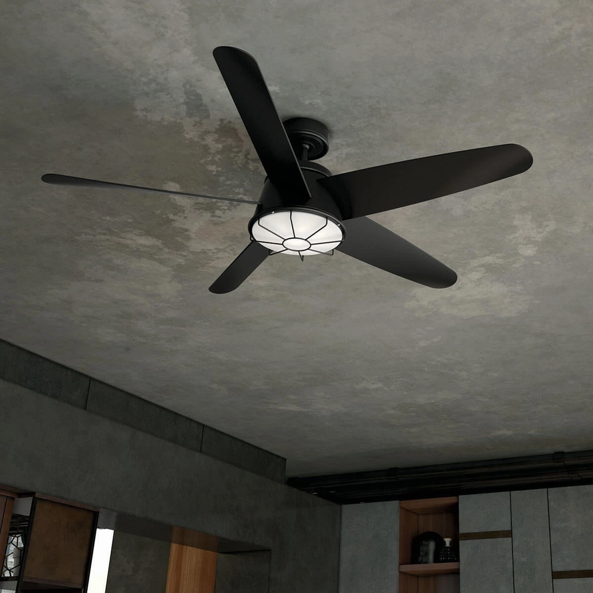 Daya 54"Ceiling Fan Satin Black