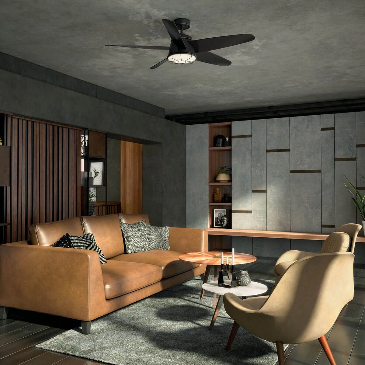 Daya 54"Ceiling Fan Satin Black