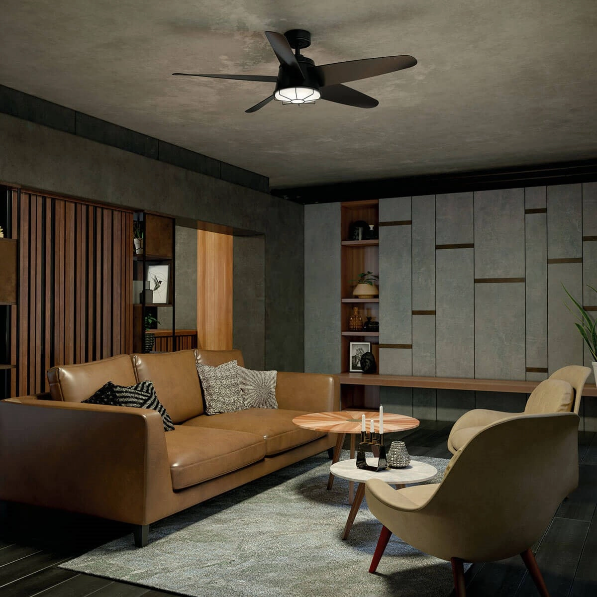 Daya 54"Ceiling Fan Satin Black