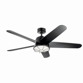 Daya 54"Ceiling Fan Satin Black affordable cooling fans for summer