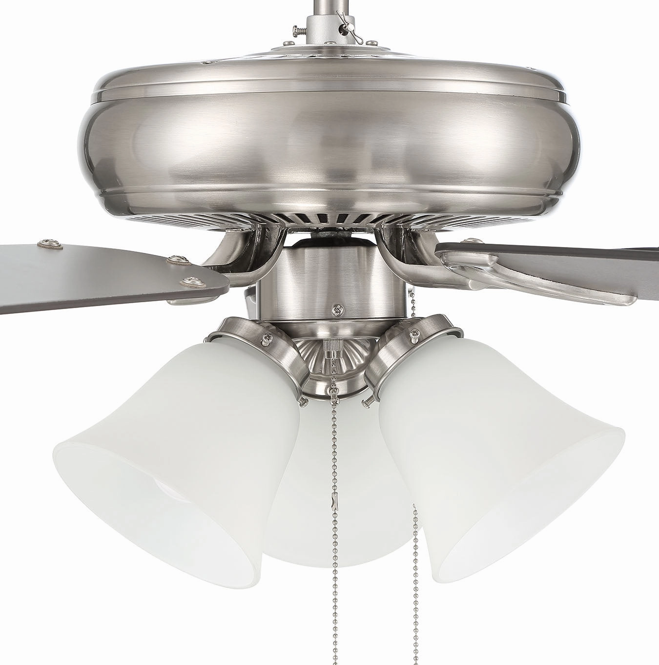 Decorator's Choice 3 Light Kit 52"Ceiling Fan Brushed Polished Nickel