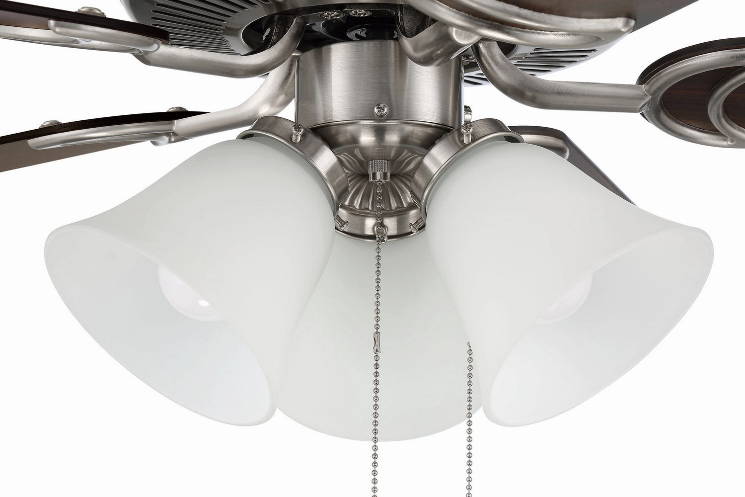Decorator's Choice 3 Light Kit 52"Ceiling Fan Brushed Polished Nickel