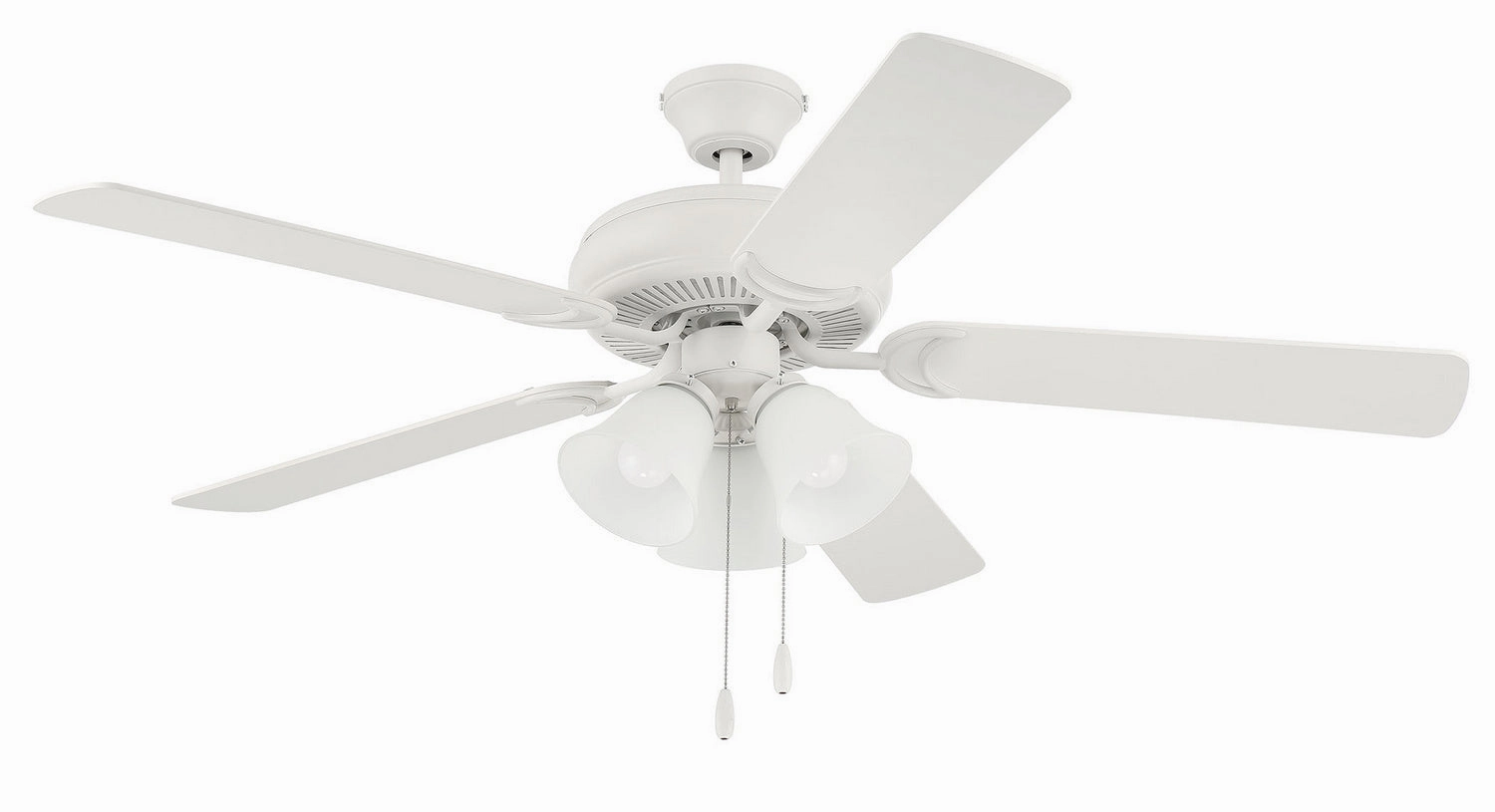 Decorator's Choice 3 Light Kit 52"Ceiling Fan Matte White