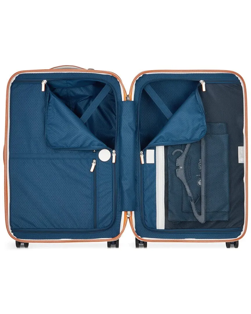 Delsey Paris Chatelet Hardside Luggage with Spinner Wheels (Navy, Checked-Medium 24 Inch) Bags Delsey-Paris