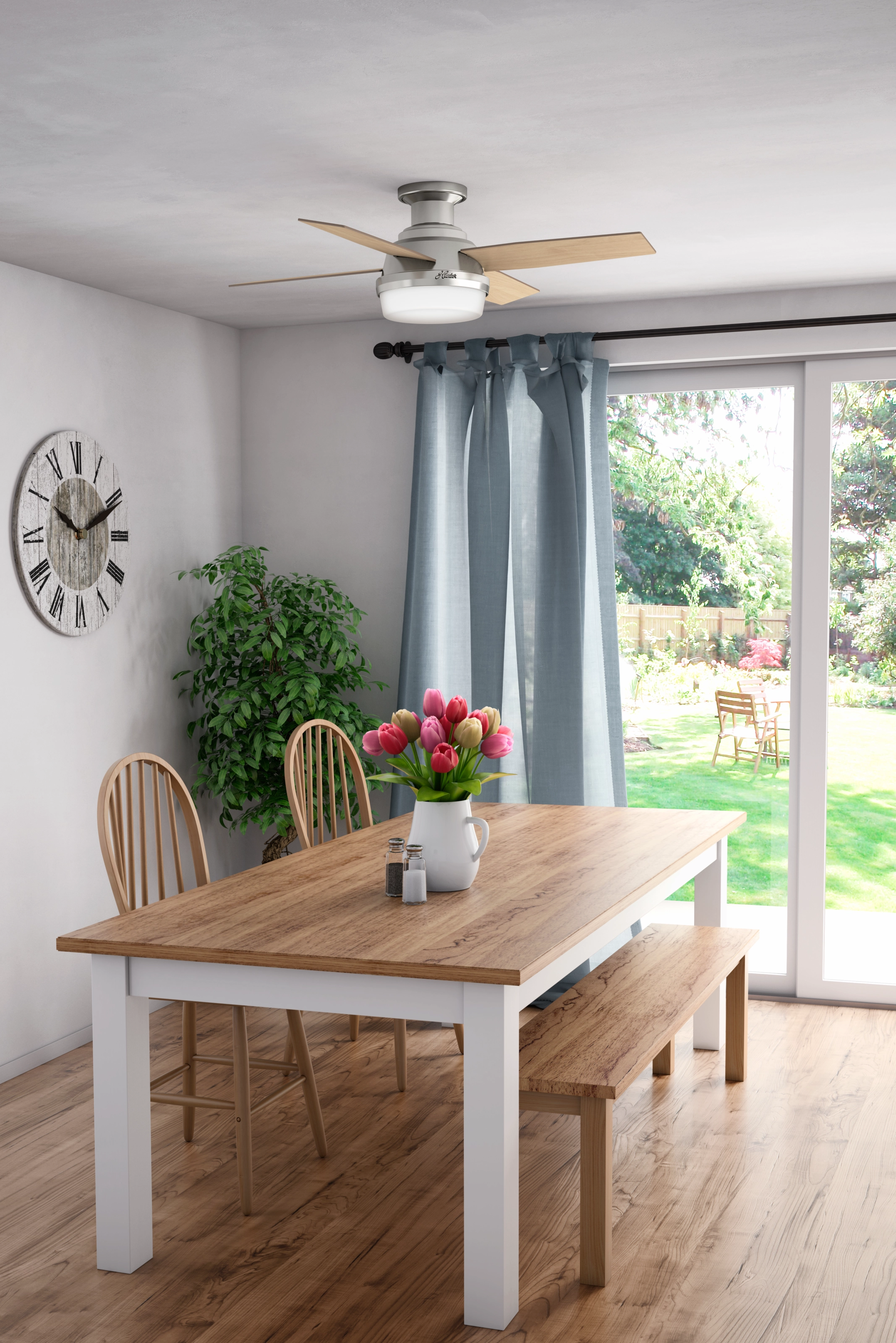 Dempsey 44"Ceiling Fan Brushed Nickel