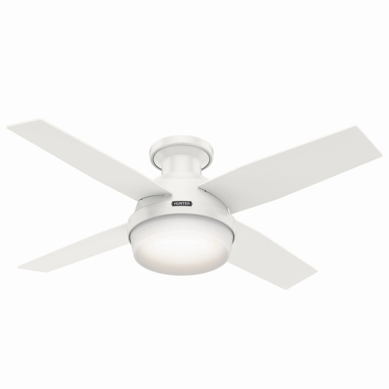 Dempsey 44"Ceiling Fan Fresh White quiet small fans for desk or nightstand