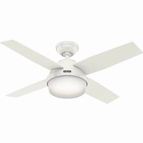 Dempsey 44"Ceiling Fan Fresh White quiet small fans for desk or nightstand