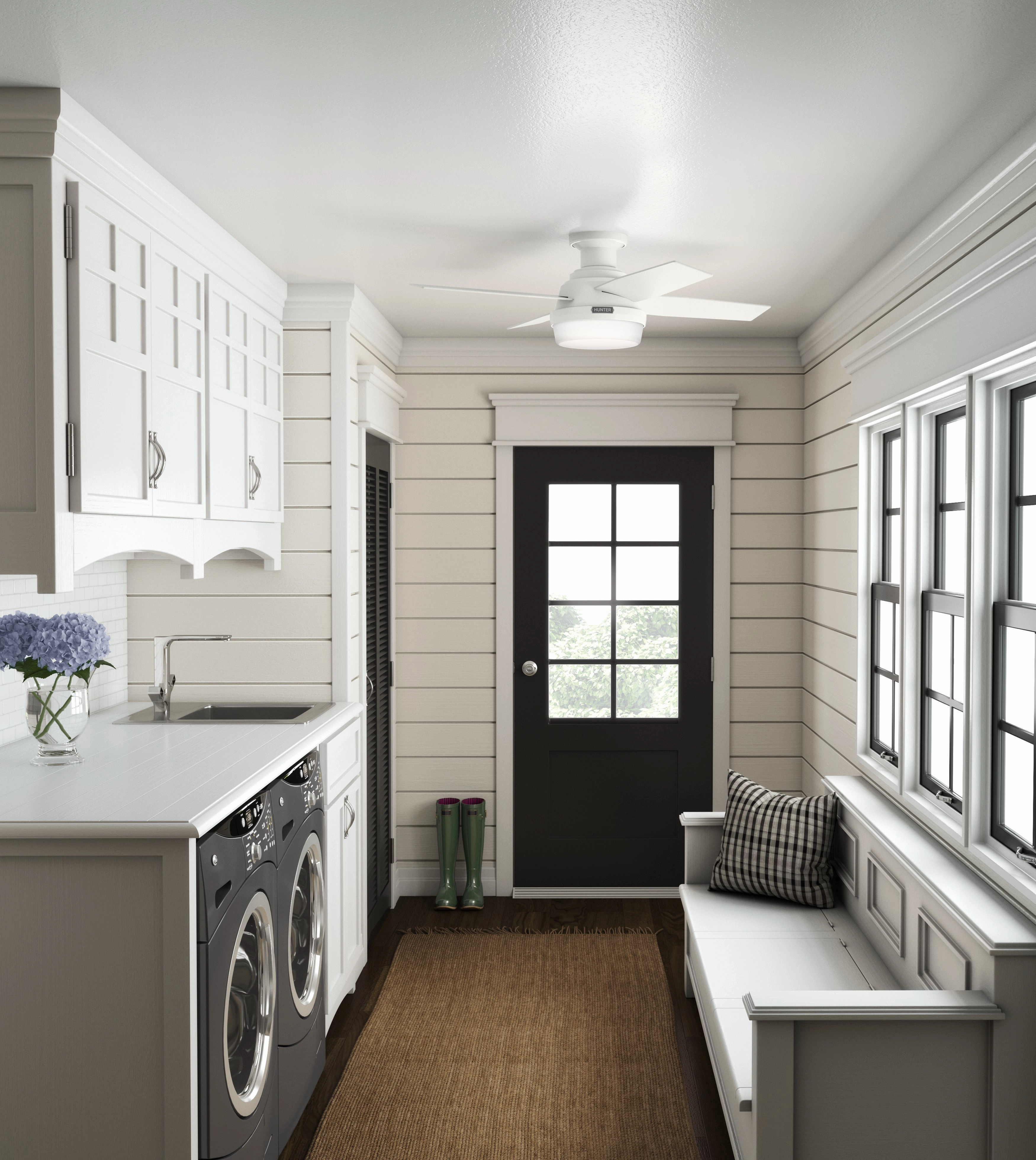 Dempsey 44"Ceiling Fan Fresh White
