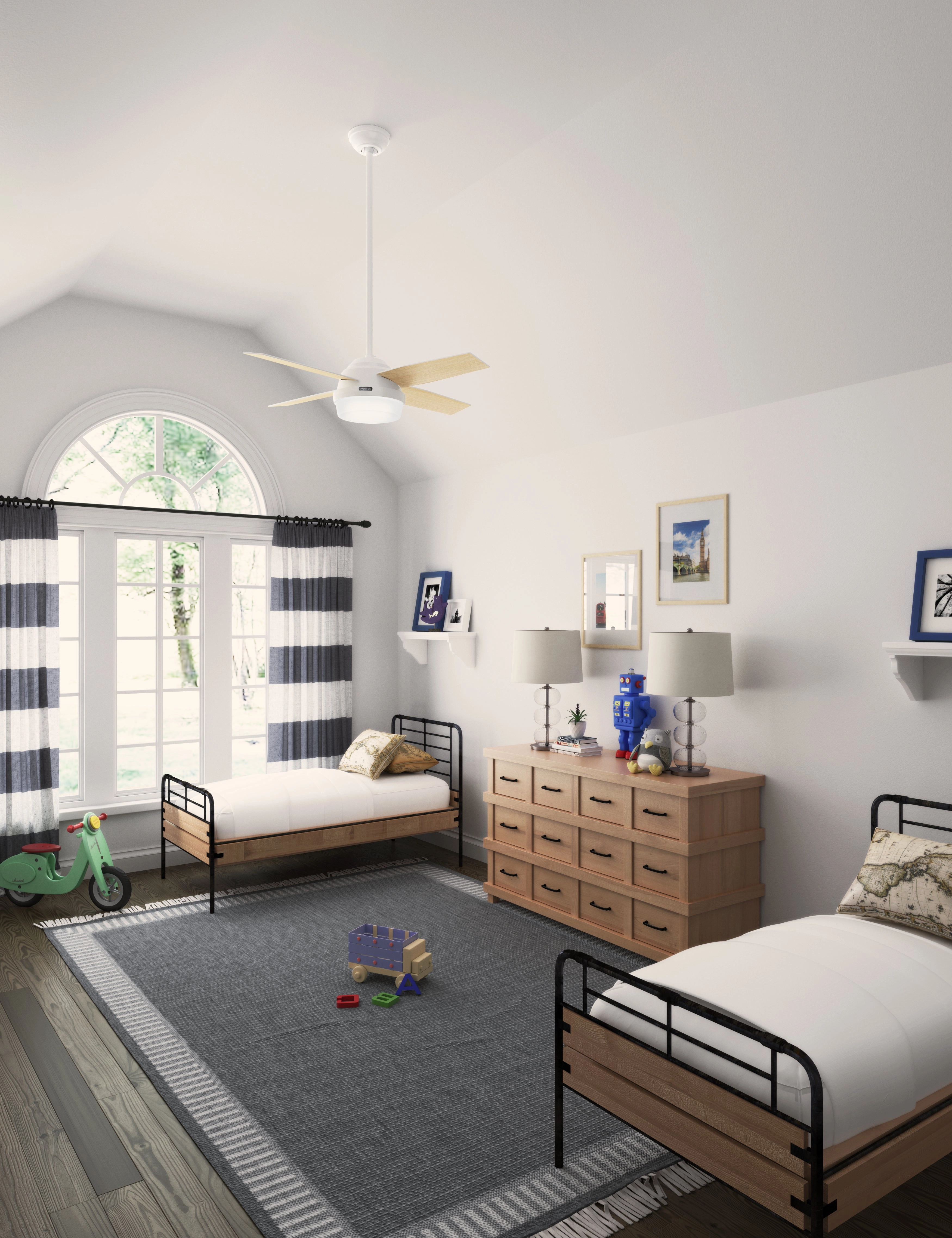 Dempsey 44"Ceiling Fan Fresh White