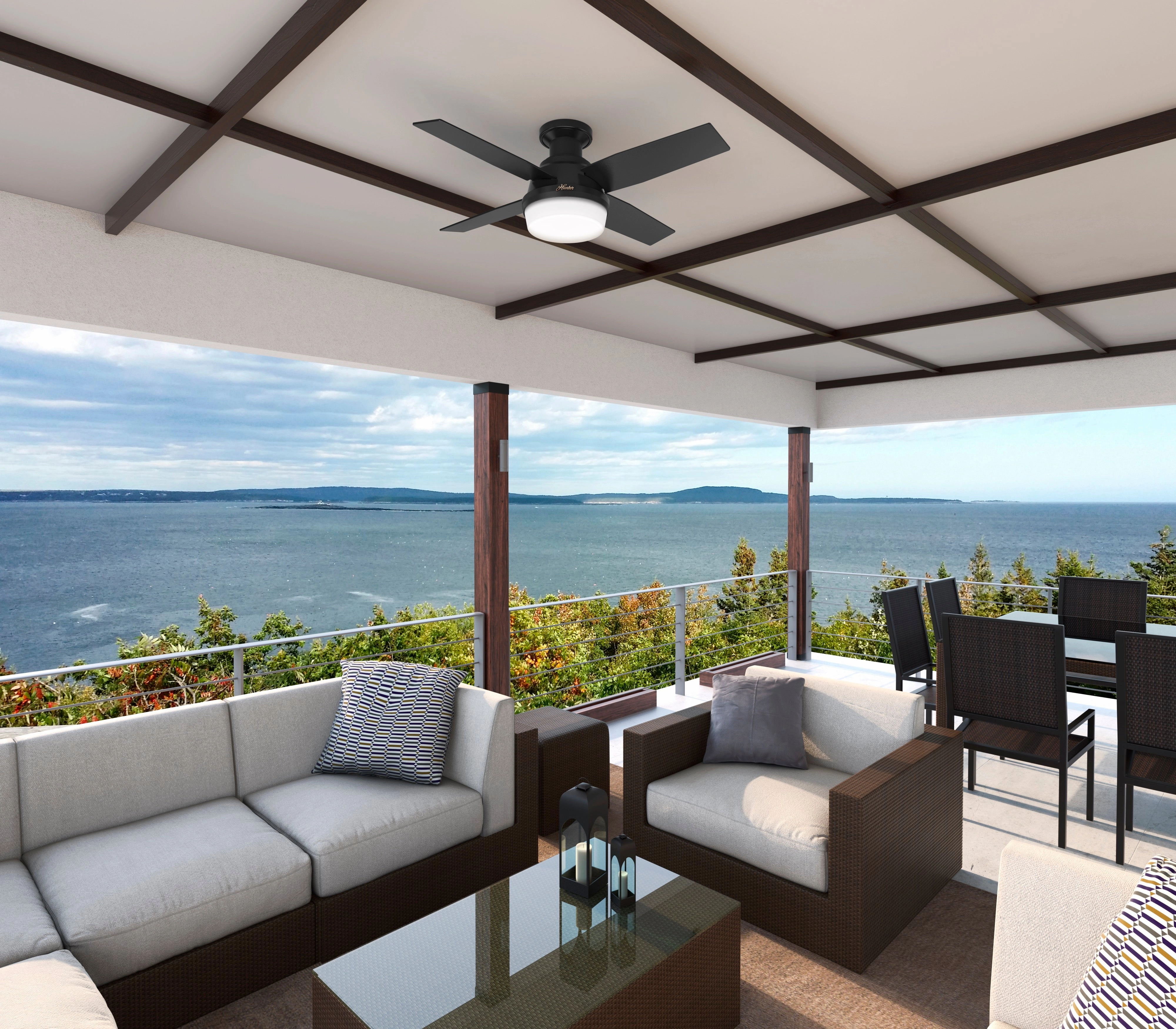 Dempsey 44"Ceiling Fan Matte Black