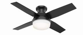 Dempsey 44"Ceiling Fan Matte Black hugger fans for rooms with low ceilings