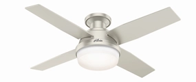 Dempsey 44"Ceiling Fan Matte Nickel best small fans for home and travel