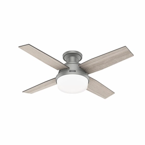 Dempsey 44"Ceiling Fan Matte Silver small electric fans for personal cooling