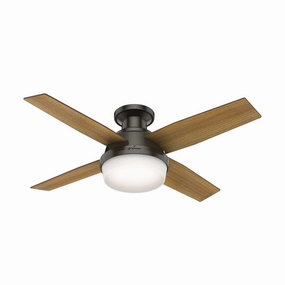 Dempsey 44"Ceiling Fan Noble Bronze quiet small fans for desk or nightstand