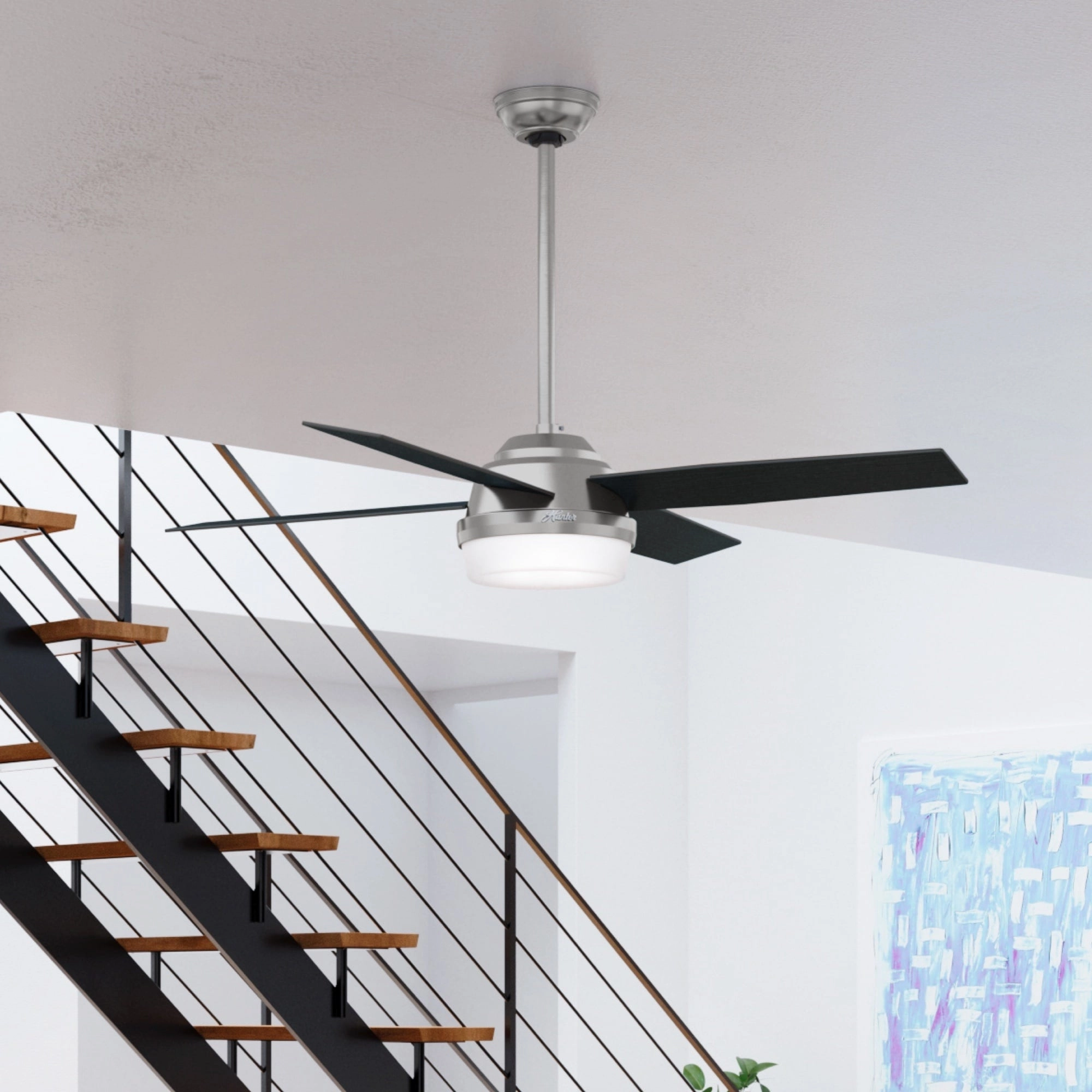 Dempsey 52"Ceiling Fan Brushed Nickel