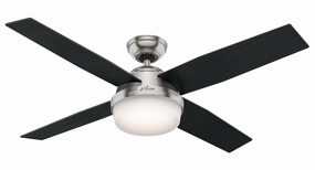 Dempsey 52"Ceiling Fan Brushed Nickel cool breeze fans for quiet operation