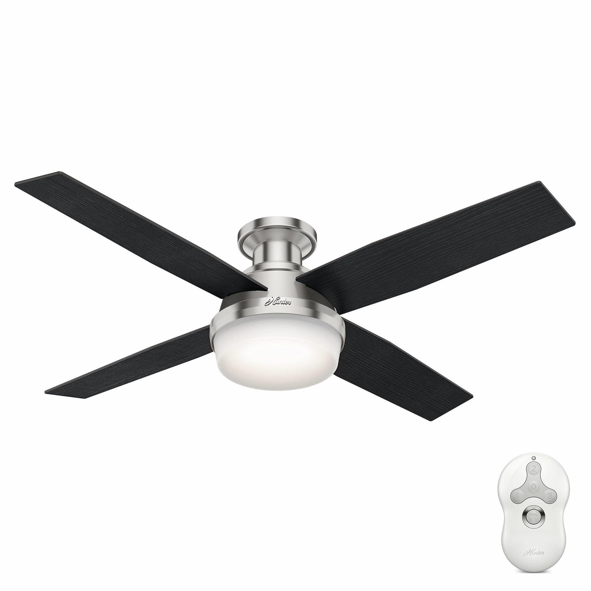 Dempsey 52"Ceiling Fan Brushed Nickel