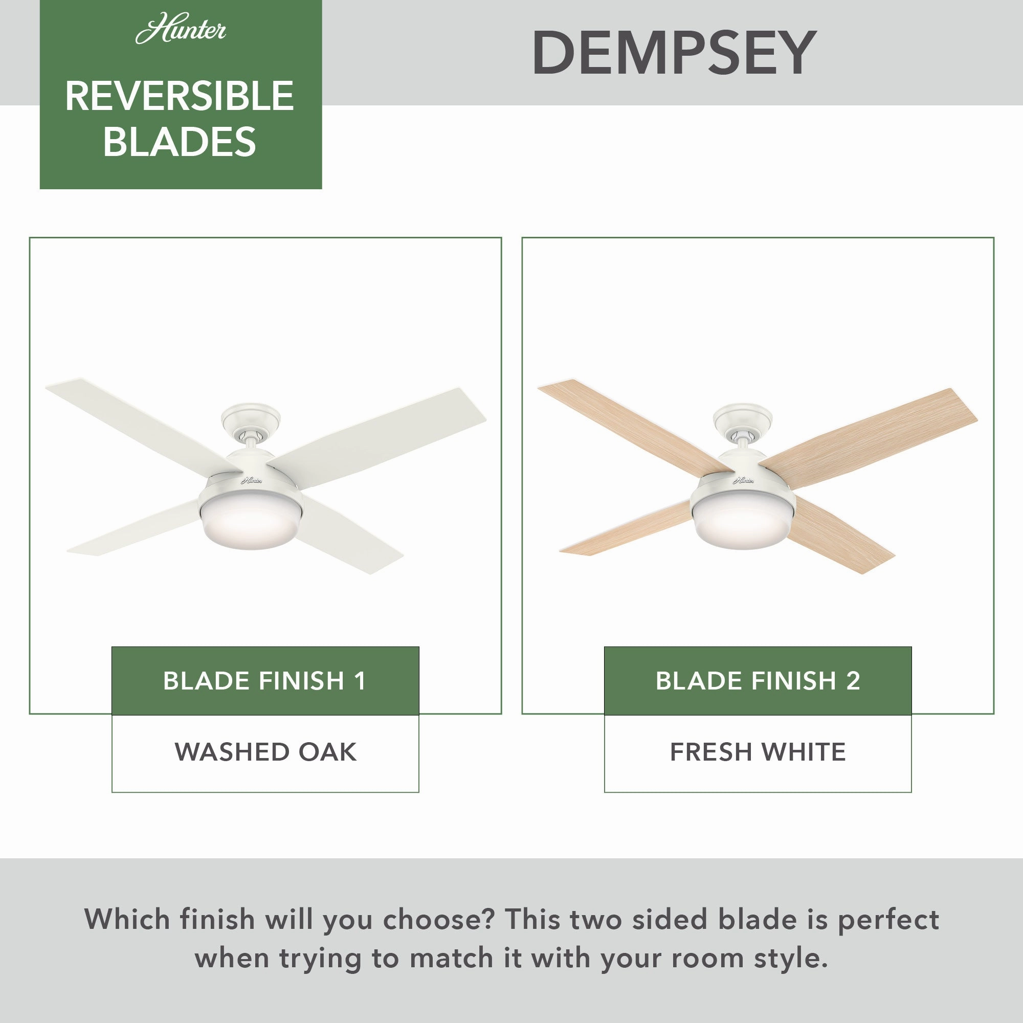 Dempsey 52"Ceiling Fan Fresh White