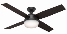 Dempsey 52"Ceiling Fan Matte Black medium electric fans for multi-room use