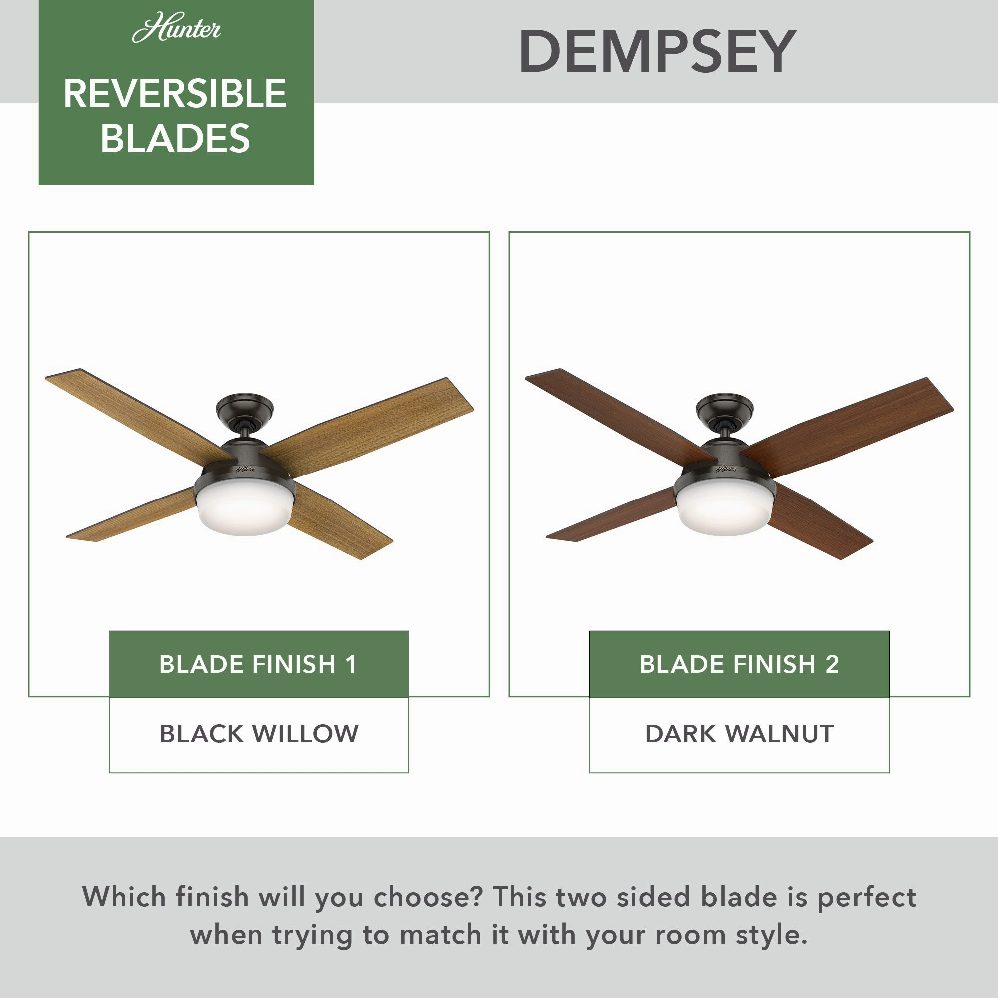 Dempsey 52"Ceiling Fan Matte Black