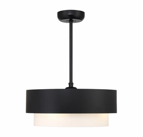 Diana Four Light Fan D'Lier Matte Black home fans with built-in timer settings