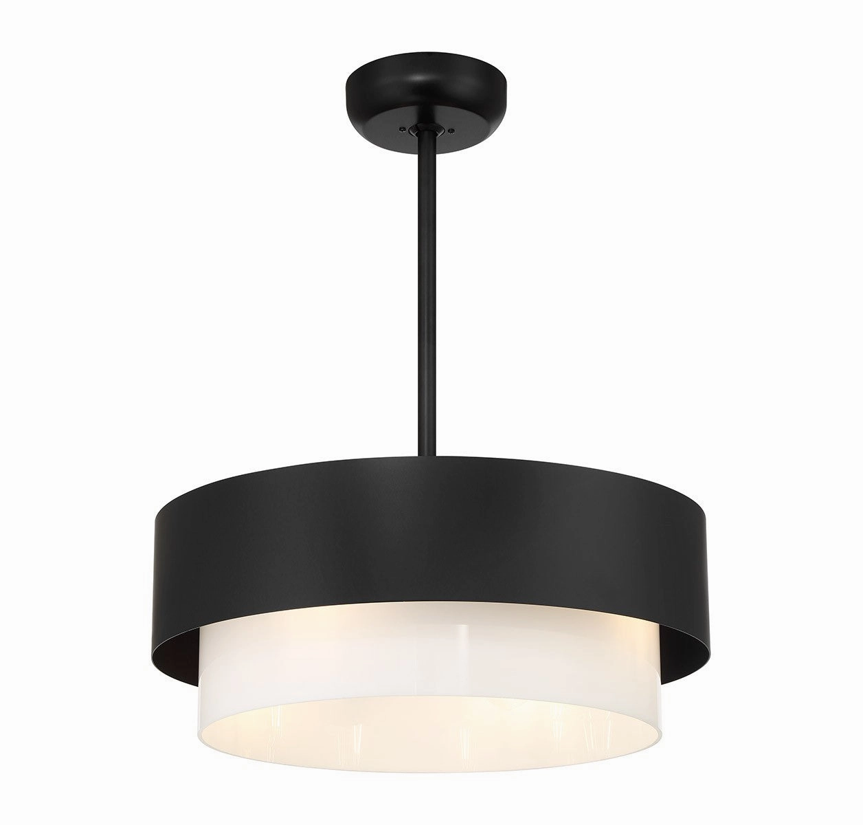 Diana Four Light Fan D'Lier Matte Black
