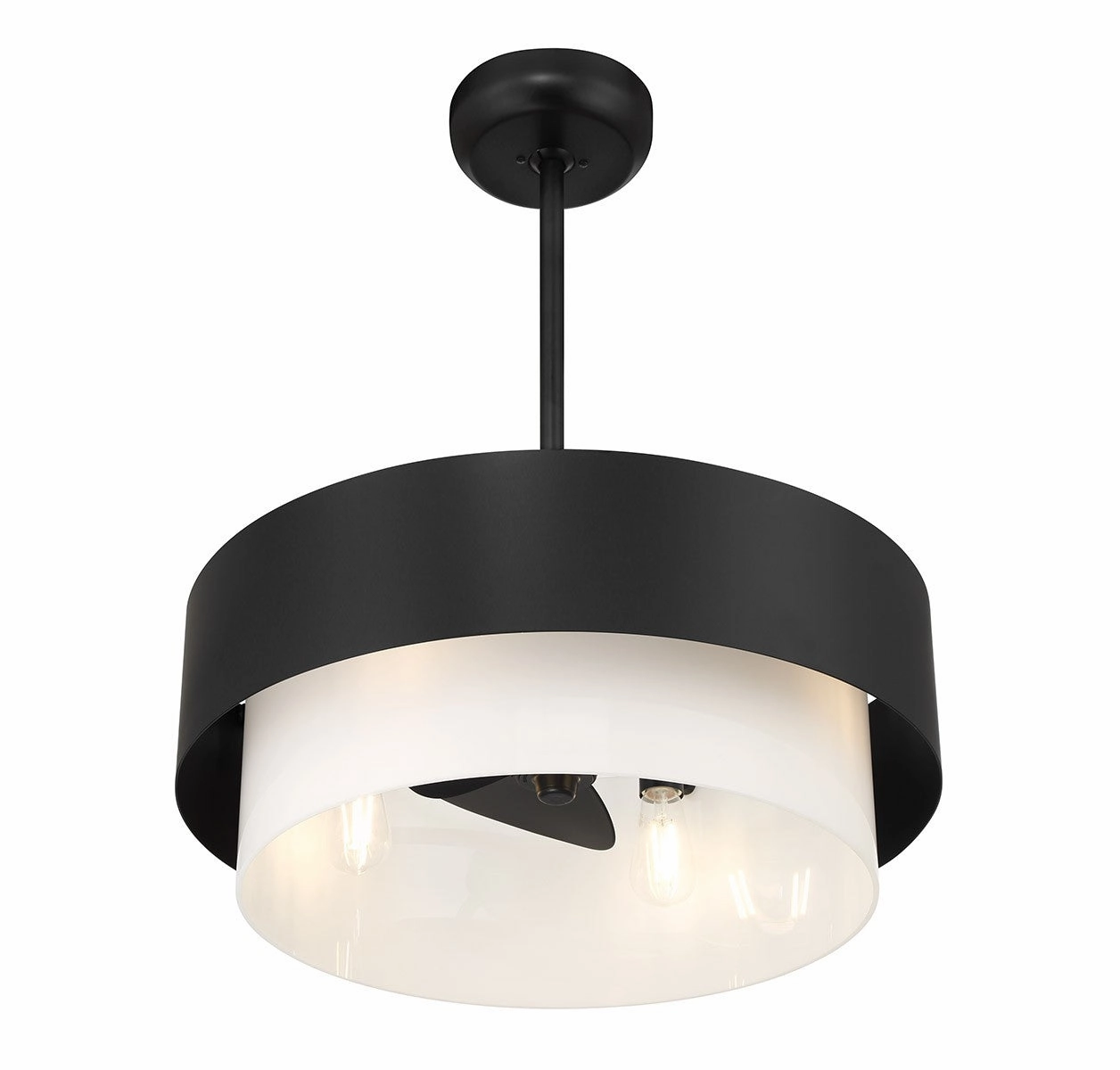 Diana Four Light Fan D'Lier Matte Black