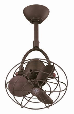 Diane 16"Ceiling Fan Textured Bronze quiet small fans for desk or nightstand