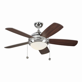 Discus 44" Ceiling Fan Polished Nickel best small fans for home and travel