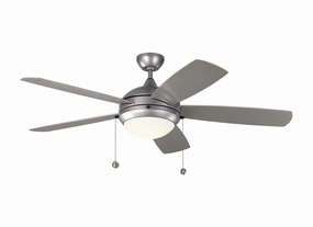 Discus 52" Ceiling Fan Painted Brushed Steel medium electric fans for multi-room use