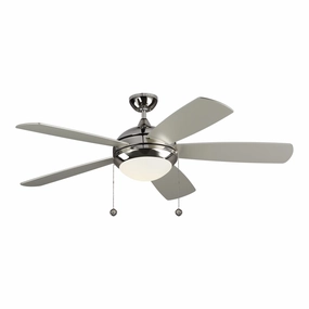 Discus 52" Ceiling Fan Polished Nickel quiet medium fans for living room use