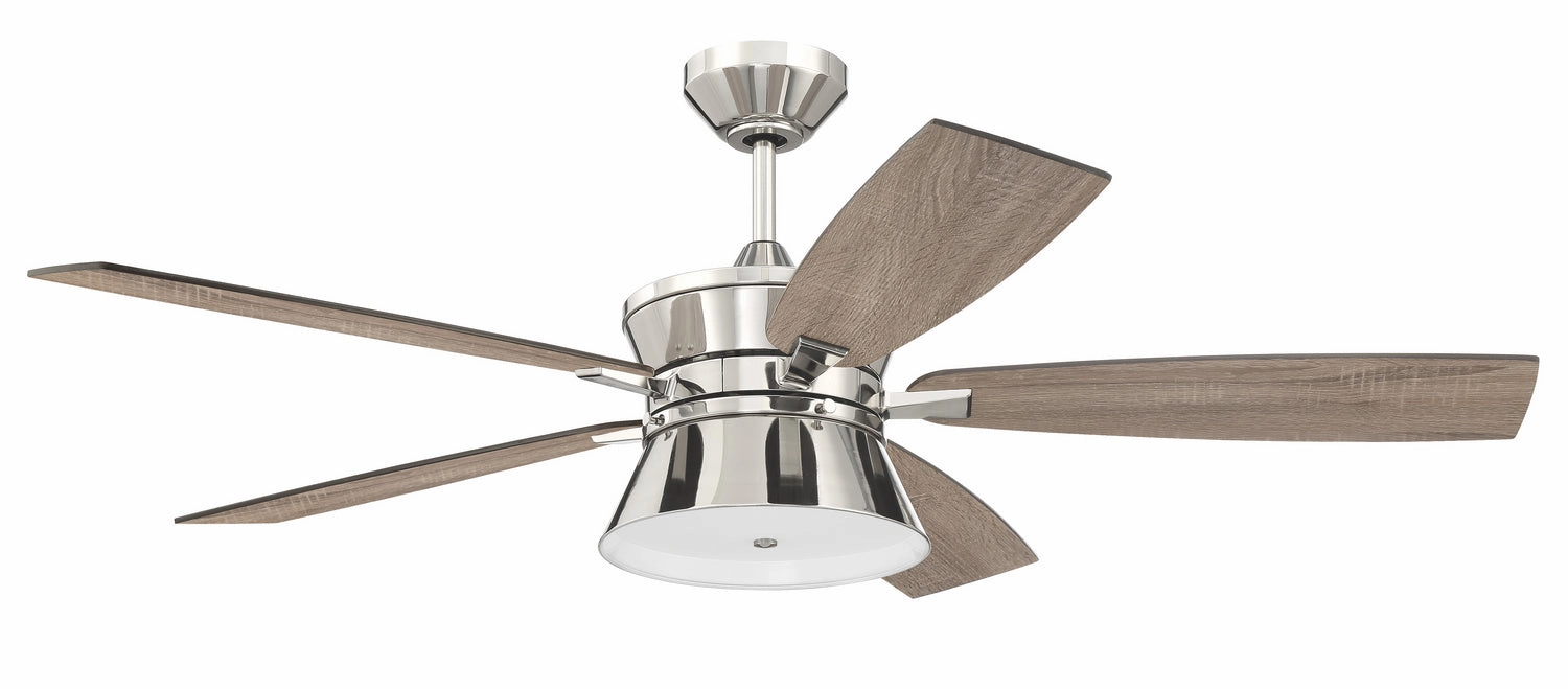 Dominick 52"Ceiling Fan Polished Nickel reliable fans for apartment and office