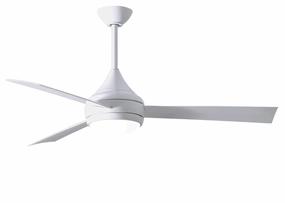Donaire 52"Ceiling Fan Gloss White weatherproof fans for outdoor environments