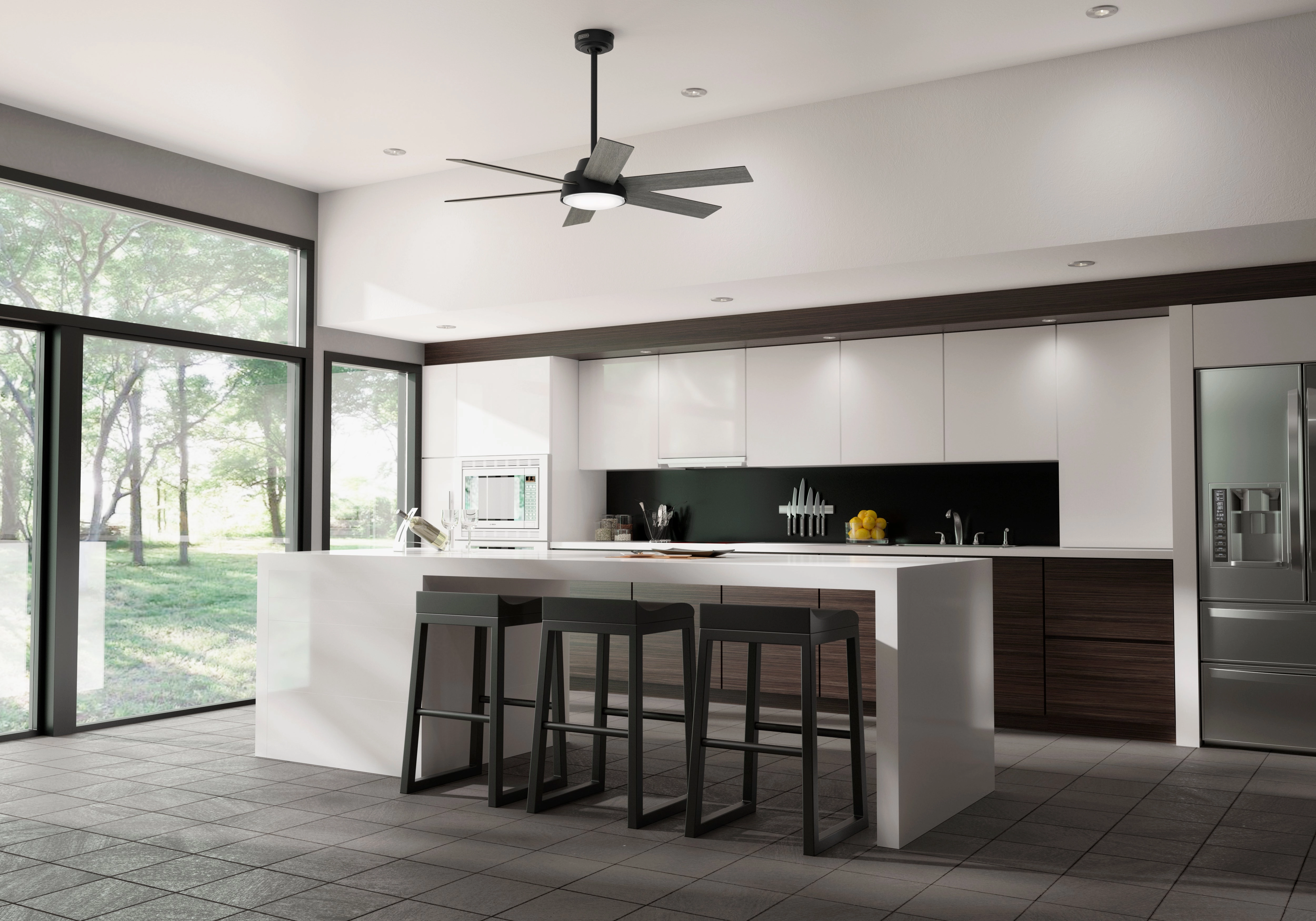 Donatella 52"Ceiling Fan Matte Black