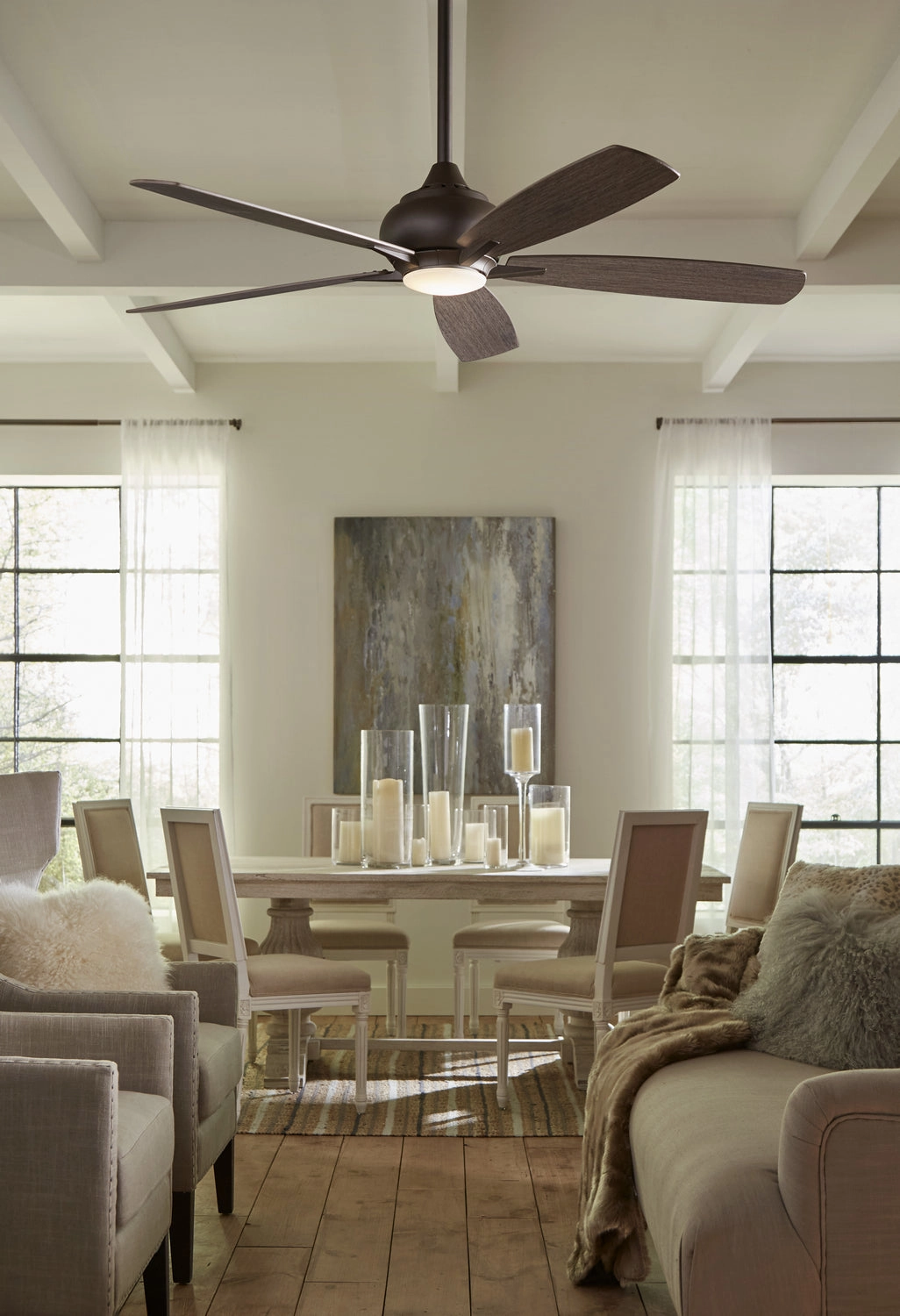 Doren 52"Ceiling Fan Matte Greige
