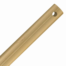 Downrod Burnished Brass low-noise fans for peaceful environments