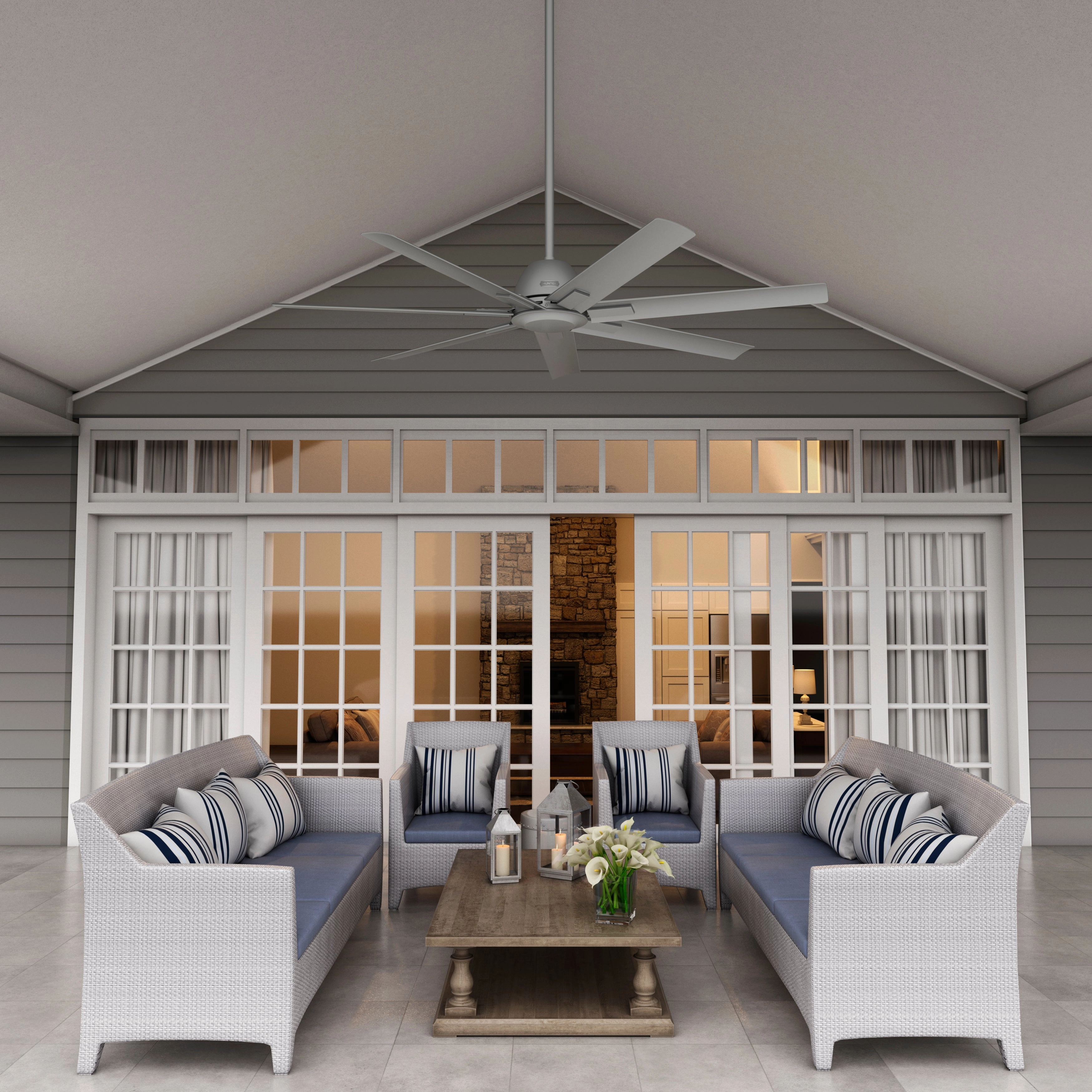 Downtown 60"Ceiling Fan Matte Silver