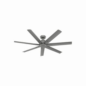 Downtown 60"Ceiling Fan Matte Silver home fans with built-in timer settings