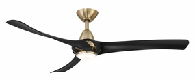 Droid LED 52"Ceiling Fan Brushed Brass reliable fans for apartment and office