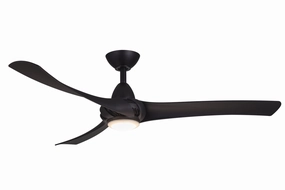 Droid LED 52"Ceiling Fan Matte Black affordable medium fans for summer